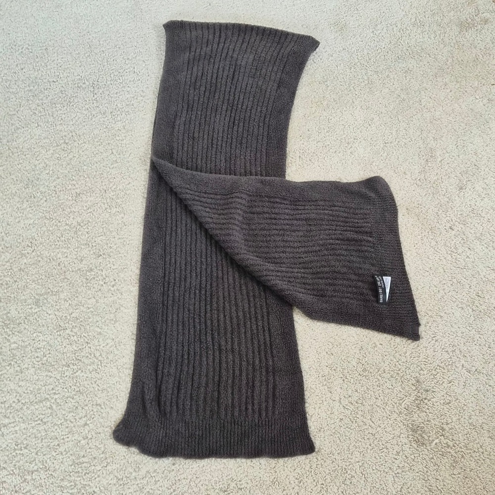 Barefoot Dreams CozyChic Lite Ribbed Scarf Charcoal Winter Cabincore Nordic